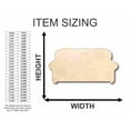 thumbnail image 2 of Unfinished Wood Couch Shape - Home - Craft - up to 46" DIY 42" / 1", 2 of 3