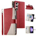 thumbnail image 1 of Funda cartera GANGXUN para Samsung Galaxy S23 Plus , cuero PU con tarjetero, cremallera, correa de mano, soporte y protección 761°, 1 of 6