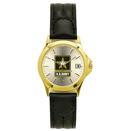 US Army Basic Leather Strap Watch