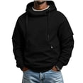 thumbnail image 2 of Stamzod Hoodies for Men Fall Winter Mock Neck Long Sleeve Hooded Sweatshirt Men 2026 Fashion Casual Hoodie Sweatshirts Black M, 2 of 8