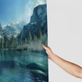thumbnail image 3 of Orinice  Yosemite Shower Curtain, Mirror Lake Yosemite Scenic Picture with Mountains Lakeside Trees Waterscape, Cloth Fabric Bathroom Decor Set with Hooks, Turquoise Blue 60x72, 3 of 7