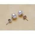 thumbnail image 4 of K-KED S925 Silver Genuine Cultured Freshwater 5-12mm Pearl Stud Earrings Gift-Gray-9-10 mm, 4 of 9