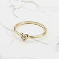 thumbnail image 6 of HeartsAndYou Dainty Minimalist Engagement Ring for Women 0.09ct Round Cut Moissanite 18k Yellow Gold Over Silver For Women Stylish, 6 of 9