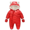 thumbnail image 3 of shoper Kid Snow Suit Winter Coat and Snow Pants Set Overall Windproof Thermal Ski Winter Outfits for Toddler Boys Red 66, 3 of 8