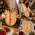 thumbnail image 7 of Christmas Reindeer Wooden Platter Tray, Handcrafted Solid Wood Serving Board for Appetizer Cheese Fruit, Festive Tabletop Decor for Family Dinner Party & Daily Kitchen Use,1Pcs, 7 of 7
