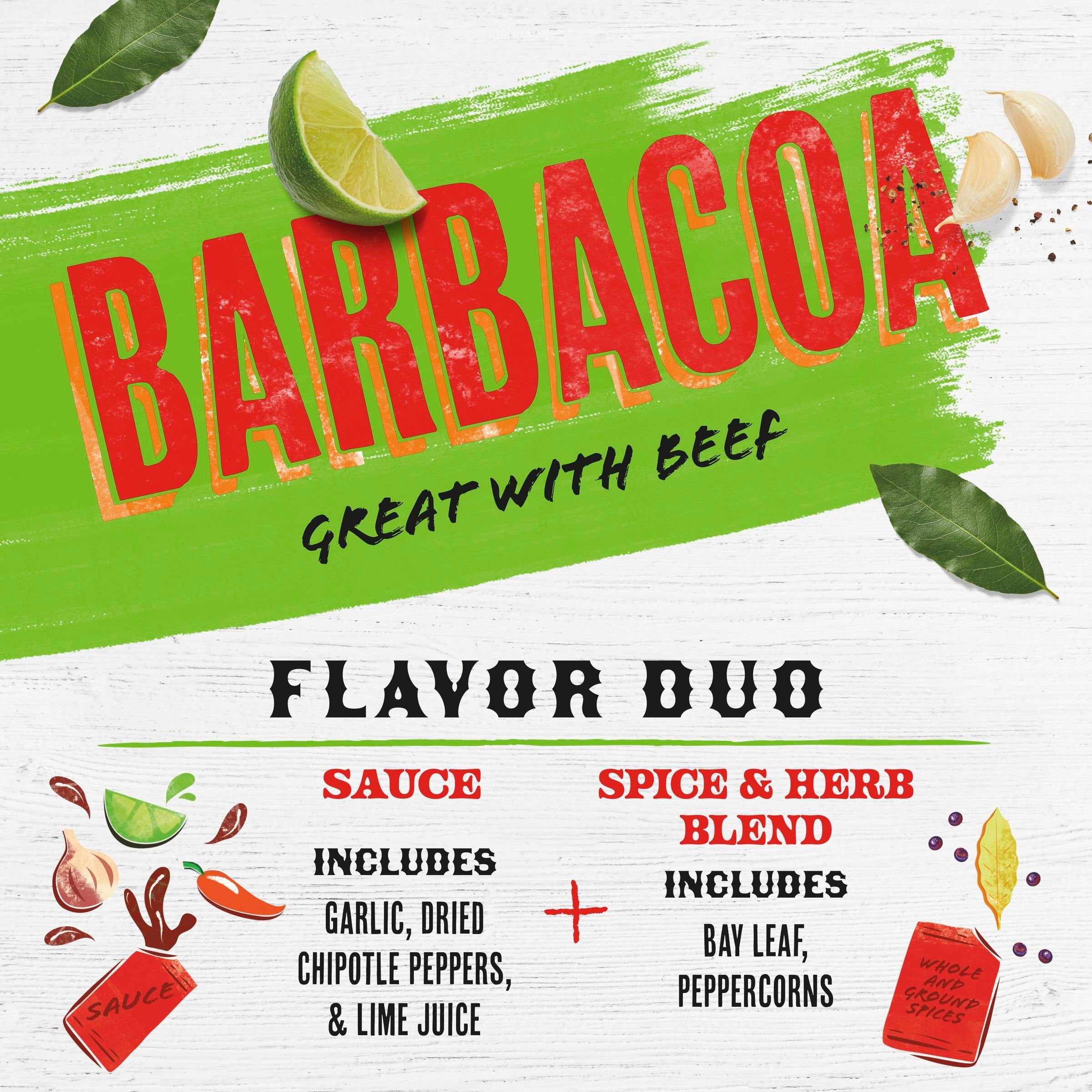 Mezco Barbacoa Flavor Duo, Sauce, Spice and Herb Blend, Meal Prep Kit, 6.11 oz