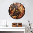 thumbnail image 2 of WOBOGO Fiery Warrior Horse Acrylic Wall Clock Battery Operated 11.9in Silent No Tick Bedroom Living Room Office Classroom Decoration, 2 of 10