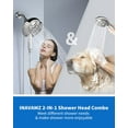 thumbnail image 6 of KESTE High Pressure Rainfall Shower Heads with Handheld Spray Combo: 2-in-1 Shower Head with 7.2" Rain Shower Head & 10-Setting Handheld Spray, Detachable Showerheads for Bathroom, Nickel, 6 of 8