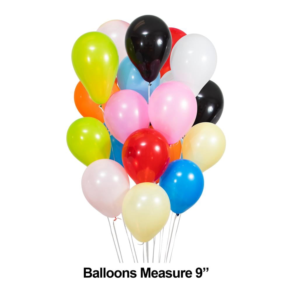 240/Case Bulk Assorted 9" Latex Balloons