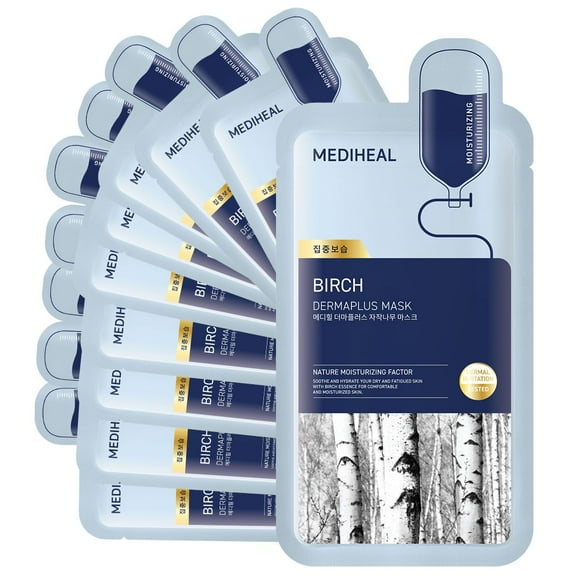 Mascarilla Mediheal Dermaplus Birch Hidratante x10 Vegan