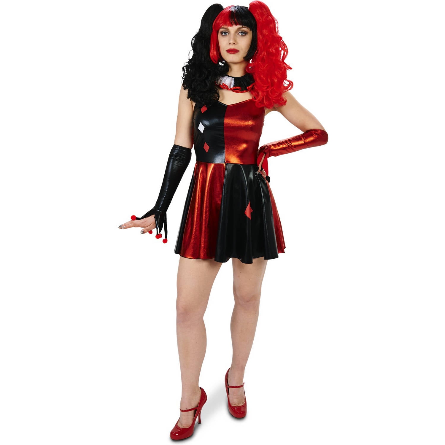 Red and Black Adult Wig Halloween Accessory - Walmart.com ...