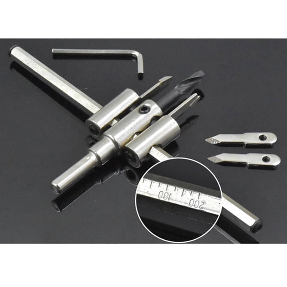 BIBABLYKE 30-120/200/300mm Adjustable Circle Hole Cutter Wood Drywall Wireless Drill Bit Saw Round Cutting Blade Aircraft TypeTool