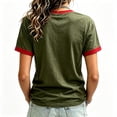 thumbnail image 3 of Women's Never Forget 9/11 Shirt 25th Anniversary Memorial Tee with Twin Towers & USA Flag Patriotic Graphic Top Army Green L, 3 of 3