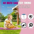 thumbnail image 4 of 5-in-1 Swing Set + 3-in-1 Toddler Swing Set for Backyard – Heavy-Duty Metal Outdoor Playset for Kids with Slide, Saucer Seat, Belt Seat, Soccer Goals & Basketball Hoop, Holds 450lbs, 4 of 18