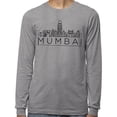 thumbnail image 2 of Skyline Mumbai India Long Sleeve Shirt Unisex 2X-Large Grey, 2 of 5