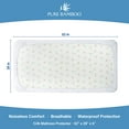 thumbnail image 6 of PURE BAMBOO Crib Viscose Derived from Bamboo Mattress Protector- Waterproof Cover Protects Against Moisture, Spills, Stains - Breathable, Noiseless, Fits 52"x28"x6" Crib Mattress (Crib), 6 of 8