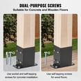 thumbnail image 3 of KFFKFF Post Base Set of 4, Inner Dimensions 3.6"x3.6", Sturdy Powder-Coated Post Anchor in Matte Black, Wooden Post Brackets Ideal for Pavilion Deck Railing Support and Deck Base Plate, 3 of 9