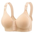 thumbnail image 1 of FhsagQ Bra Womens Bras Crotchless Set Women's Comfortable and Transparent Shoulder Strap Cordless Backless Spongeless with Convertible Shoulder Straps Women's Bras Sleep Robe Light Yellow 38, 1 of 2