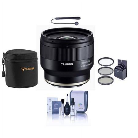 UPC: 0192223138117 | 20mm f/2.8 DI III OSD Lens for Sony FE  Bundle with ProOptic 67mm Filter Kit  Cleaning Kit  Lens Cap Tether  Lens Pouch