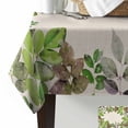 thumbnail image 2 of Fall Green Grey Leaves Rectangle Tablecloths 54x87,Country Farmhouse Eucalyptus Plant Table Cloth Table Cover Indoor/Outdoor Tabletop Decor for Wedding Holiday Party Dinner Baby Shower, 2 of 7