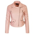 thumbnail image 3 of KOGMO Womens Double Breasted Faux Leather Zip Up  Jacket, 3 of 10
