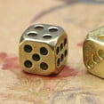 thumbnail image 4 of Miangastore Golden Brass Dice Set for Game Using with Solid Rounded Corners Vintage Retro Look 6pcs, 4 of 9