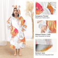 thumbnail image 4 of Wearable Blanket with Sleeves and Pocket Oversized Hooded Sweatshirt 3-14 YR Goldfish S, 4 of 7