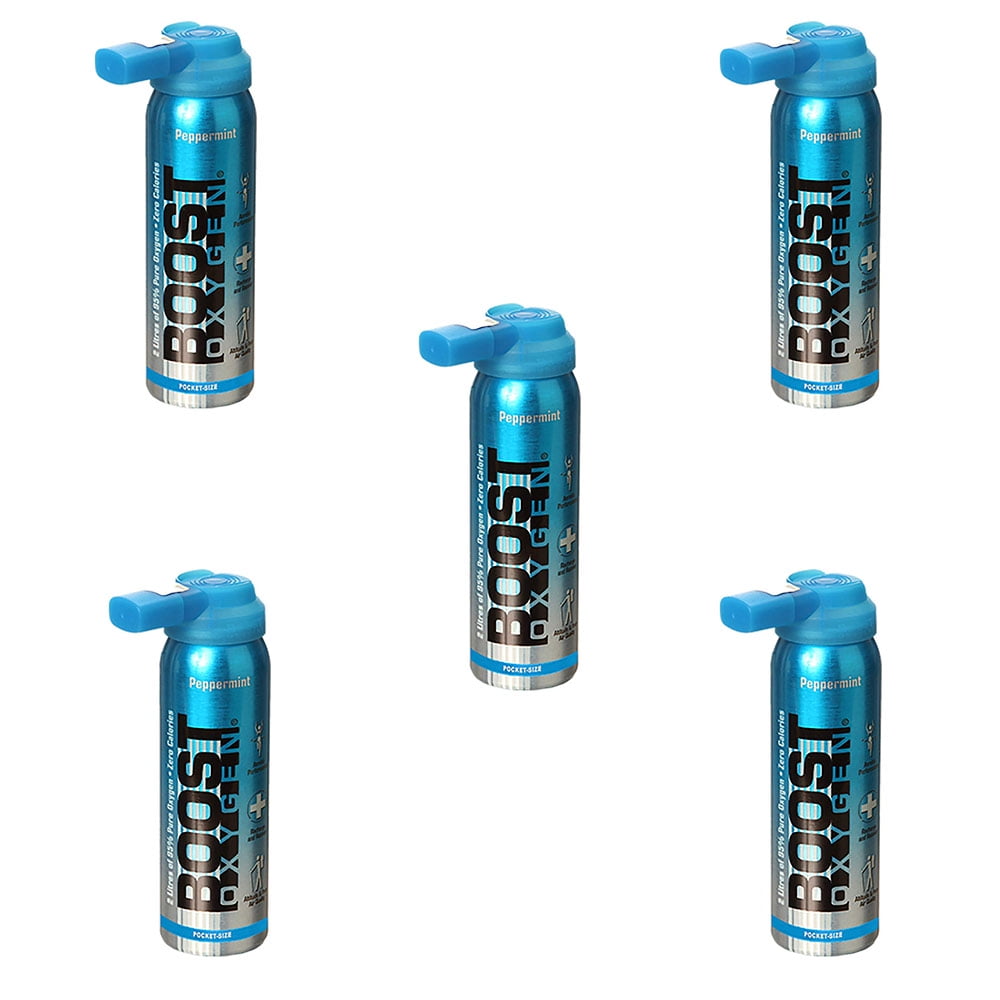 Boost Oxygen Peppermint Portable Oxygen Pocket Size (5 Pack) Walmart