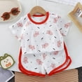 thumbnail image 2 of NIEWTR Toddler Boy Clothes Kids Summer Short Sleeve T-Shirt and Elastic Shorts Outfit 2 Piece Set Print 2PCS Set For 18-24 Months 2t 3t 4t 5t 6t Children's Day Gift 2PCS Set ,18-24 Months, 2 of 3