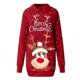 thumbnail image 4 of Vestido corto de sudadera con capucha y bolsillos con estampado navideño para mujer informal a la moda Pompotops hdfakjf459, 4 of 5