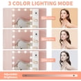 thumbnail image 6 of Vanity Desk with Mirror and Lights, Akaber 26.4" Makeup Vanity with Large Drawer, 6 Storage Levels, Small White Vanity Desk with Large LED Mirror, 6 of 9