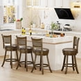 thumbnail image 2 of Gymax Set of 4 Bar Stools 25'' Swivel Bar Chairs w/ PE Rattan Backrest Counter Height, 2 of 10