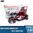 thumbnail image 2 of Bburago-modelo de coche Alfa Romeo C42 #24Guanyu Zhou #77Valtteri Bottas de aleación F1, juguete de colección de regalo de simulación, 1:43, 2022 Fivean unisex, 2 of 2