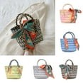 thumbnail image 4 of SPRING PARK Women Rattan Scarves Rattan Handbags Straw Bags Wicker Woven Large Tote Bucket Bag, 4 of 7