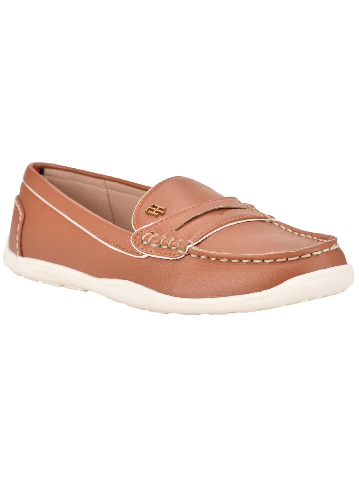 Tommy Hilfiger Womens Kaia Faux Leather SlipOn Loafers