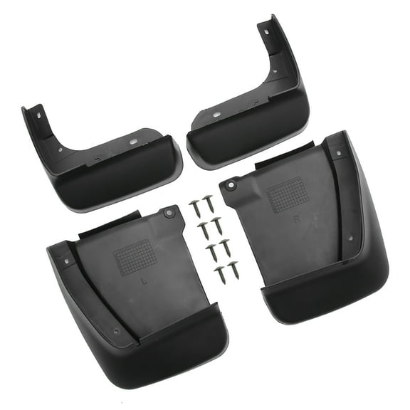 Mud Flaps Kit Compatible for Honda Accord 2003-2007 Quality Plastic Black Front and Rear Splash Guards