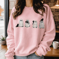 thumbnail image 2 of Halloween Shirt, Cute Ghost and Black Cat Sweatshirt, Spooky Kitty Hoodie, Minimalist Halloween T-Shirt, Cat Lover Gift for Women and Men, 2 of 9