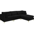 thumbnail image 3 of Meridian Furniture Julia Black Velvet Modular Sectional, 3 of 6