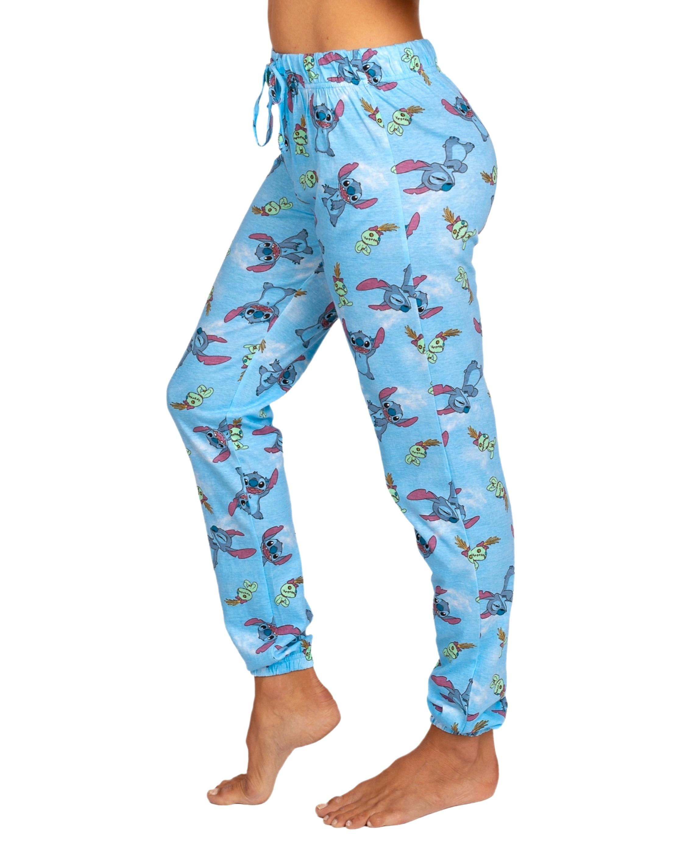 Disney Lilo And Stitch Womens Pajama Pants Lounge Jogger, Stitch & Scrump,  Size: L