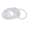 thumbnail image 1 of Uxcell 65mm OD 57mm ID 4mm Ancho Anillos de Sellado de Silicona Blancos Paquete de 10, 1 of 3