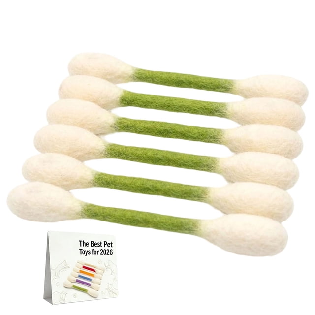 Cat with 6 Pk Chew Sticks for Indoor Boredom Teething Ropes Big Interactive Kitty Play Lover