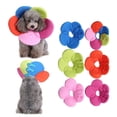 thumbnail image 3 of Adjustable Soft Anti-bite Anti-lick Flower Shape Surgery Wound Healing Neck Cone Recovery Pets Protective Collar Elizabethan Collar Protection Cover BLUE L, 3 of 8