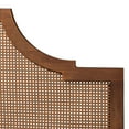 thumbnail image 4 of Baxton Studio Macaria Mid-Century Modern Ash Walnut Woven Rattan Queen Size Bed, 4 of 10