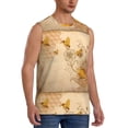 thumbnail image 2 of Uemuo Pattern Men's Sleeveless T-Shirt,Muscle Athletic Tank Top, Moisture-wicking Quick-dry Breathable Classic Tee Top for Gym Run Outdoor Sports-Large, 2 of 8