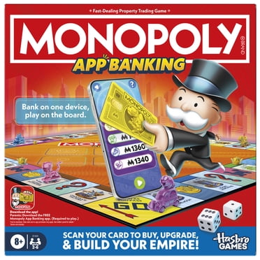 Monopoly App Banking Board Game, App-Enabled Game, Links to Smart Devices for Kids, Ages 8 and up