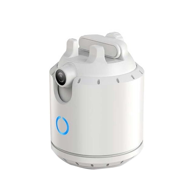 Methold Cámara inteligente de seguimiento facial automático, soporte de disparo inteligente, rotación de 360 caras, reconocimiento de Estabilizadores de cámara Blanco