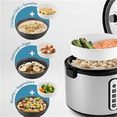 thumbnail image 2 of Housewares Professional 20-Cup (Cooked) / 5Qt. Digital Rice Cooker, Steamer, and Slow Cooker Pot with 10 Smart Cooking Modes, Including Sauté-then-Simmer, 2 of 6