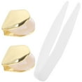 thumbnail image 1 of MesaSe 2Pcs Golden Single Cap Hip Hop Grill for Mouth Party, 1 of 7