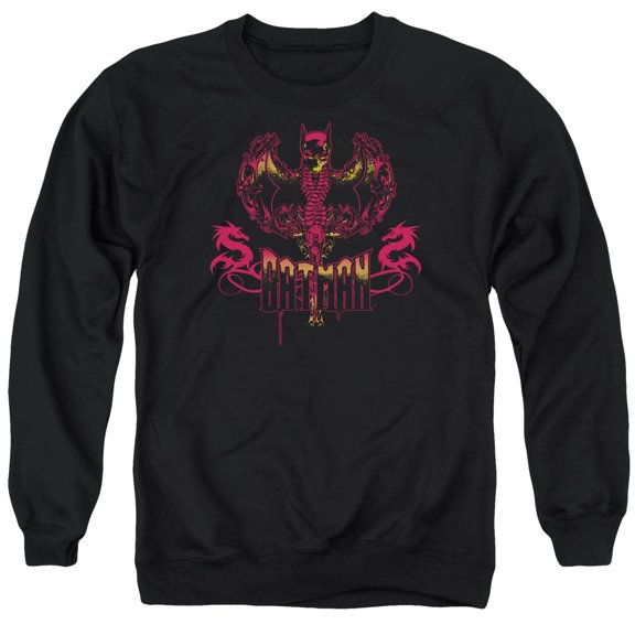 Batman Heart Of Fire Adult Crewneck Sweatshirt Black