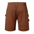 thumbnail image 5 of Pantalones cortos cargo para hombre con cintura elástica: pantalones de trabajo de verano, poliéster, bolsillos espaciosos, tallas S-XXXL para uso deportivo y casual., 5 of 5